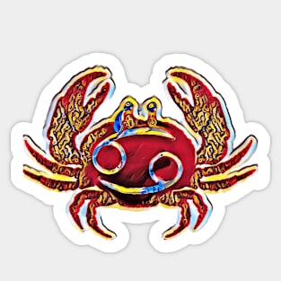 Abstract Cancer Crab Sticker